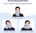 C CUSHION LAB Travel Pillow, Award-Winning Patented Ergonomic Design for Chin & Neck Support Memory Foam Neck Pillow, Compact Airplane Pillow for Traveling, Flight, Car (Dynamic Orange, Large)