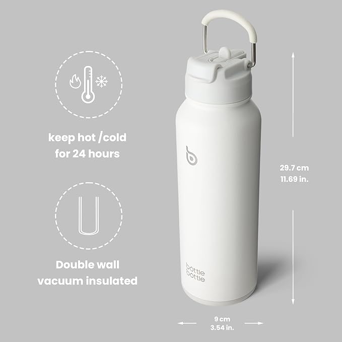 BOTTLE BOTTLE 40 oz sports water bottle stainless steel insulated water bottle with straw and pills holder