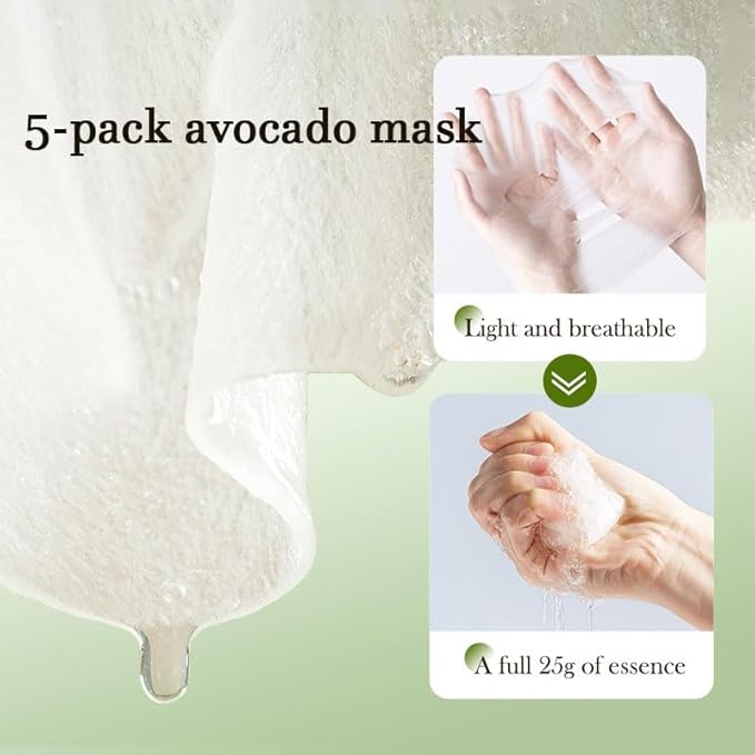 Avocado Skin Care Set, 11-In-1 Skincare Gift Set With Facial Cleanser, Face Serum, Face Cream, Eye Cream, Toner, moisturizing lotion& Facial mask. Skin Care Kit For Women Men
