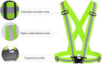 Reflective Vest Running Gear 3Pack, Adjustable Safety Vests High Visible Reflective Belt Straps