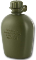 M-Tac Canteen Water Bottle - 1 Quart Water Canteen (34 Oz/1L) - Tactical Water Bottle for Military Hiking Camping Survival (Olive)