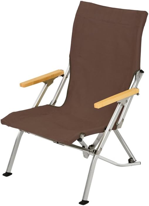 Snow Peak Low Beach Chair, Collapsible, Outdoor, Camping, Patio, Brown