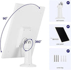Solar Panel Charger for Ring Camera, Compatible with Ri ng Stick Up Cam, Stick Up Cam Pro, Ring Spotlight Cam Plus/Pro, 6W5V 13ft Charging Cable (White-2Pack)