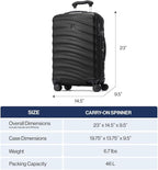 Travelpro Maxlite Air V2 Hardside Expandable Carry on Luggage, 8 Spinner Wheels, Lightweight Hard Shell Suitcase, TSA lock, Teal, Carry On 20-Inch