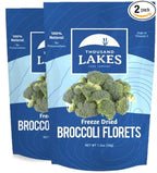Thousand Lakes Freeze Dried Vegetables - Broccoli Florets 2-pack 1.2 ounces (2.4 ounces total) | 100% Florets - No Stems | No Salt Added
