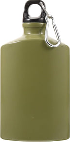 balacoo Camping Canteen, Portable Aluminum Army Water Bottle, Flat Design, 500ml, Ideal for Hiking, Camping, and Outdoor Activities (Random Color)