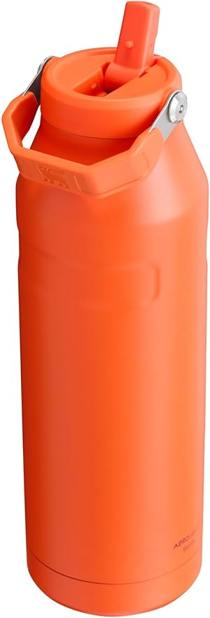 Stanley IceFlow Flip Straw 2.0 Water Bottle 50 OZ | Built-In Straw with Larger Opening | Lightweight & Leak-Resistant | Insulated Stainless Steel | BPA-Free | Tigerlily Plum