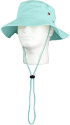 Wide Brim Hiking Fishing Safari Boonie Bucket Hats 100% Cotton UV Sun Protection for Men Women Outdoor Activities