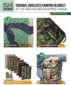 USGI Industries Military Woobie Blanket | Thermal Insulated Camping Blanket, Poncho Liner | Large, Portable, Insulation, Water-Resistant, for Hiking, Survival | Compression Carry Bag