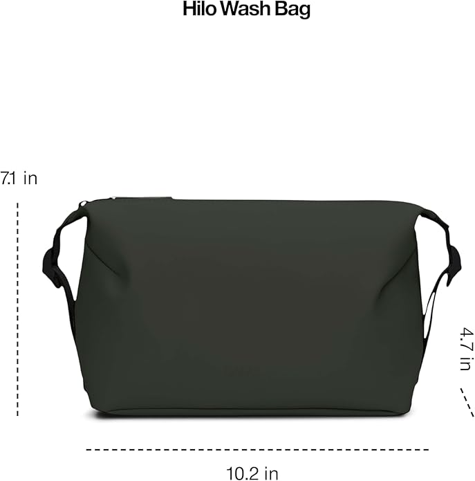 RAINS Hilo Wash Bag – Waterproof Toiletry Bag Travel Dopp Kit Organizer Compact Wash Kit Pouch Water Resistant