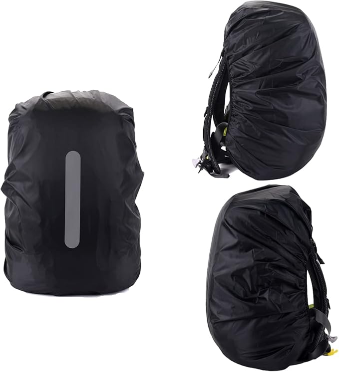 2 Pack Waterproof Rain Cover for Backpack, Backpack Rain Cover with Reflective Strip，Rucksack Rain Cover for Bicycling/Hiking