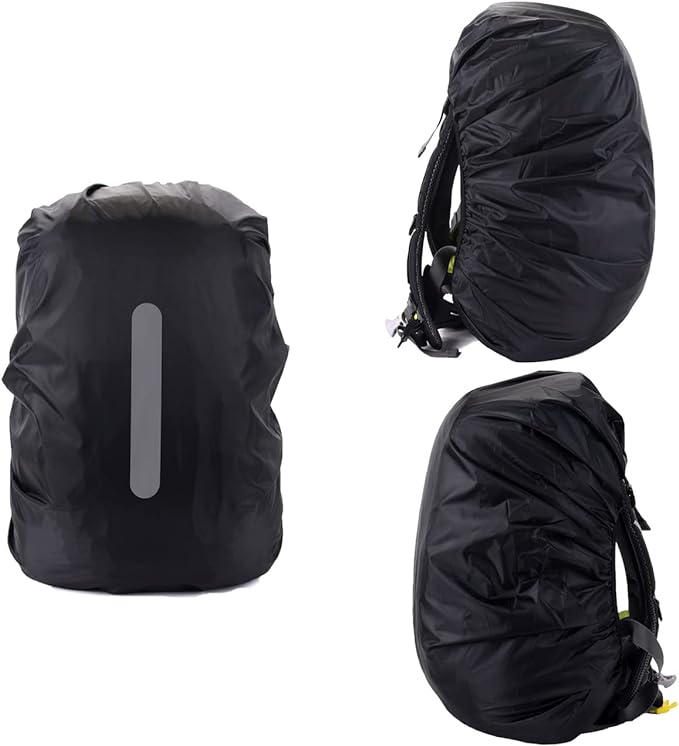 2 Pack Waterproof Rain Cover for Backpack, Backpack Rain Cover with Reflective Strip，Rucksack Rain Cover for Bicycling/Hiking
