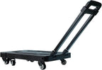 Heavy Duty Folding Cart Portable Hand Truck Trolley for Outdoor Camping Luggage Transport & Home Use Foldable Utility Wagon (Black)