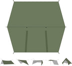 Hammock Rain Fly Tent Tarp Large Ultralight Camping Tarps Waterproof Portable Backpacking Multifunctional Nylon Rain Cover for Outdoor Hiking, Picnic, Hammock, Car, Backpacking,11.5x9.5ft