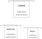 Set of 5 Waterproof Drawstring Bag PE Plastic Folding Sport Home Travel Storage Use combine C