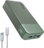 NOBIS Portable Charger, 20000mAh Power Bank, 45W Power Bank Fast Charging, Battery Pack with C to C Cable, Battery Bank with Digital Display for iPhone Android Laptop etc(Green)