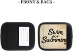 2 Pack Luggage Handle Wrap with Travel Tags - Non-Slip Protective Cover Soft Handle Grips Covers for Suitcase(Vintage Swim for Swimming)