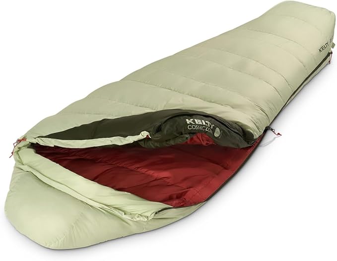 Kelty Cosmic 20 Down Mummy Sleeping Bag for Backpacking, Campers, 550 Fill Power, Recycled Fabrics with PFAS-Free DWR, Designed in Sunny Colorado,