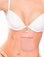 Pink Travel Hidden Bra Wallet - Travel Women's Neck Bag - Hidden Money Bag with Adjustable Elastic Band - Ensuring Safe Travel of Valuable Items