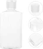 Amosfun 5pcs 100ml Flip Cap Travel Toiletries Bottles Refillable Plastic Lotion Squeeze Containers for Tsa-approved Cabin Use