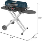 Coleman RoadTrip 285 Portable Stand-Up Propane Grill with 3 Adjustable Burners & Instastart Ignition, 20,000 BTUs of Power for Outdoor Cooking, Camping, Tailgating, Grilling, BBQs, & More