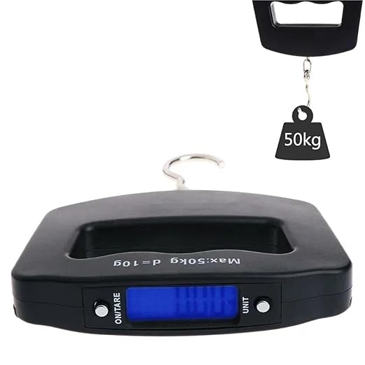 Luggage Weight Scale, 50kg/10g Travel Luggage Scale Portable Handheld Electronic Scale with Hook Gram Scale Express Delivery Fishing Handheld Scale,for Travel