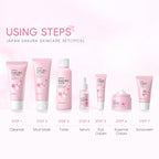 Sakura Skin Care Set, Skincare for Girls 10-12, 7Pcs Skincare Gift Set for Teens Complete Skincare Routine, Travel Size Skincare Set with Mud Mask, Kids Skin Care Set for Girls Ages 8-12
