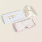 ZIMASILK 100% 22 Momme Mulberry Silk Sleep Mask - Full Silk Filled, Ultra-Soft & Breathable, Face-Hugging Blackout Eye Cover for Sleeping (Pink)