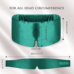 Mulberry Silk Sleep Mask – 100% Silk Sleep Masks for Women, Anti-Wrinkle, Light Blocking Eye Cover, Adjustable for Travel & Beauty (Green)