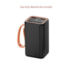 Portable Black DIY Power Bank Case with LCD Display 4 Slots 21700 Battery Charger Shell Box Fast Charging Power Bank Accessory