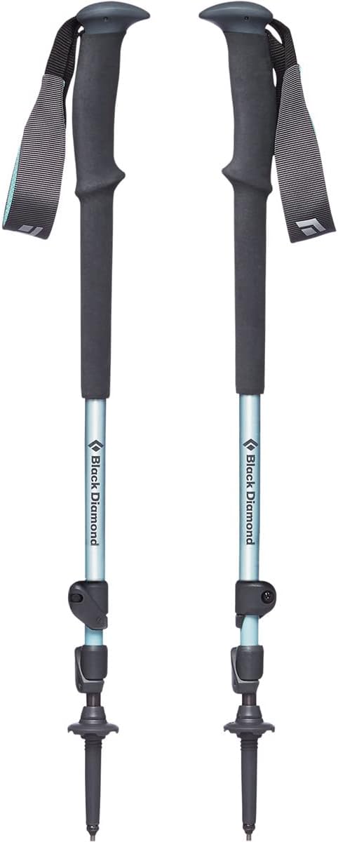 Black Diamond Women's Trail Trekking Poles, Two Lightweight Collapsible Aluminum Hiking Sticks with FlickLock Adjustability for Hiking, Trekking, Backpacking, Walking, Camping, and Travel