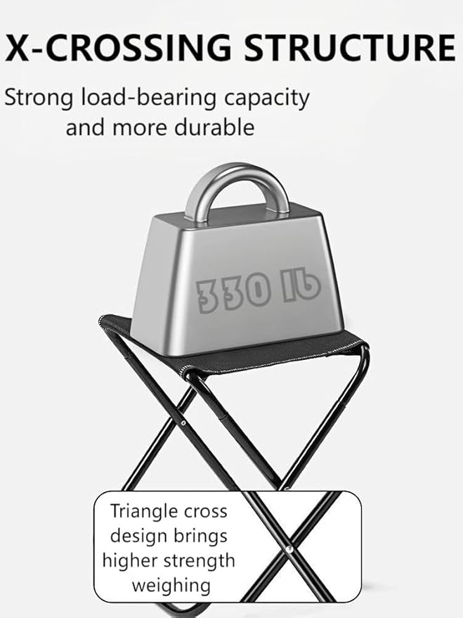 Outdoor Folding Stool Lightweight Foldable Chairs for Outside Waterproof Camping Stool Portable Seating Durable Comfortable Breathable Easy to Carry Perfect for Queuing Hiking and Picnics