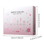 Skincare Gift Set Sakura Skin Care Travel Kit with Cleanser, Toner, Serum, Eye Cream, Face Cream for Women Girls (5pcs)