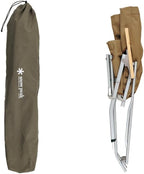 Snow Peak Low Beach Chair, Collapsible, Outdoor, Camping, Patio, Brown