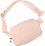 Belt Bag Fanny Pack Crossbody Bags for Women Fashion Waist Packs with Adjustable Strap Gifts for Women Men Teen Girls (Coral Pink)