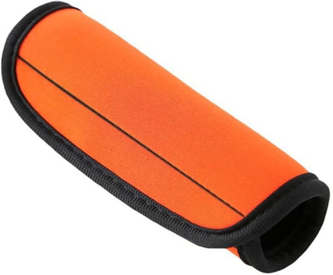 Generic 1Pair Luggage Handle Wrap with Luggage Tag, Suitcase Handle Cover for Easy Identification, Travel Bag Accessory Set,Orange