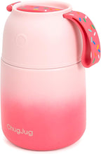 Thermo for Hot Food for Adults Kids | Wide Mouth, 26 oz Insulated Food Jar with Spoon, Leakproof Soup Thermo for School Office Travel, Thermal Steel Lunch Container Easy to Carry (Pink)