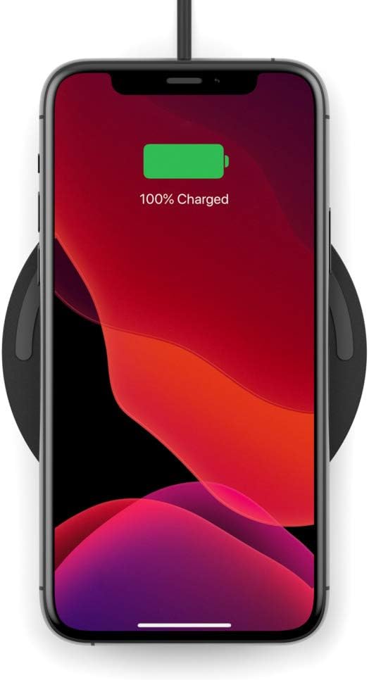 Belkin Quick Charge Wireless Charging Pad - 10W Qi-Certified Charger Pad for Apple iPhone, Samsung Galaxy, Airpods Pro & More, Charge While Listening to Music, Streaming Videos - 2-Pack Black (No PSU)