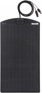 Lensunsolar 35W Flexible Solar Panel 12V, 26.4x13.8in, ETFE Black Thin, Slim Semi-Flexible PERC Mono High Efficiency Solar Cells, 12 Volt for Battery Charge Marine RV Campers Boats Tent