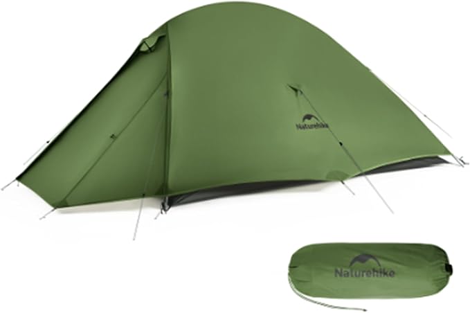 Naturehike 2024 Cloud up Pro Tent, Upgrade Ultralight Tents,1.23kg/2.7lbs,Double 1 Person Tent,for Cycle Camping,Backpacking,Hiking,Self-Standing, Construction,Easy Set up