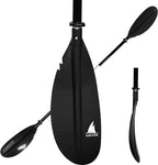 Kayak Paddle - Adjustable 2 Pieces Aluminum Alloy Shaft with Glass Fiber Blade for Surfing,Oar Fishing Easy Packable Travel