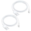 AHDFWI 2 Pack USB-A to C Carplay Charger Cable for iPhone 16 15, iPhone 16 15 Pro Max, 16 15 Plus, iPad Pro 12.9/11, iPad Air 5th 4th Mini 6th Gen Cable for Charging Cable Cord - 4FT