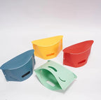 4 Pack Folding Portable Camping Hiking Stools with Handbag Function - Lightweight Collapsable Travel Chairs for BBQ, Library & Backpacking - Outdoor Ultralight Mini Step Stool Foldable