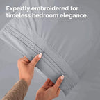 CGK Unlimited Queen Size Microfiber Pillowcase Set of 4 - Soft, Premium Quality, Machine Washable, 20x40, 20x36 & 20x48 Pillows for Sleeping - Steel Blue