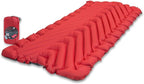 Klymit Insulated Static V Luxe Inflatable Sleeping Pad for Camping, Lightweight Hiking and Backpacking Air Bed For Cold Weather,Red