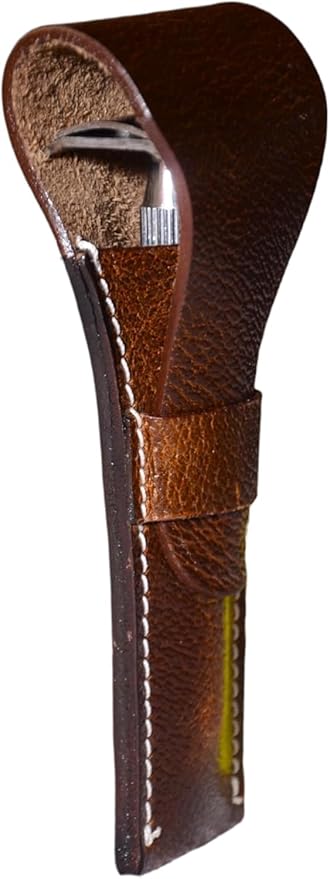 Leather Toiletry Bag Travel Pouch Unisex Kit With Shaving kit Accessories 3 Leather items :Shaving Brush Case,Razor Protective Travel Case (Combo of 4 Items)