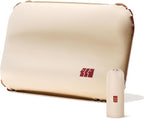 Camping Pillow with Memory Foam, Self-Inflating Portable Ultralight Inflatable Pillow for Neck Lumbar Support - Upgrade Backpacking Pillow Travel Air Pillows for Camping/Hiking/Backpacking (Khaki)
