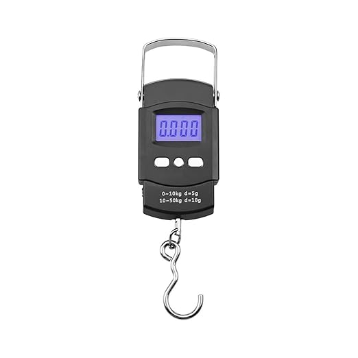 Luggage Weight Scale, Handheld Portable Mini Digital Hanging Hook Scale 50Kg/5g LCD Display Electronic Weighting Scale for Travel Fishing Luggage,for Travel