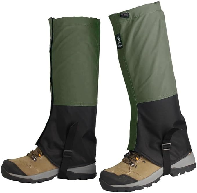 Gaiters for Hiking Waterproof, Leg Gaiters with Upgraded Zipper Design, Lightweight Shoe Gaiters for Men Women, Dirt-Proof Ripstop Hiking Gaiters, Breathable Boot Gators for Hunting