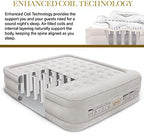 King Koil Luxury California King Air Mattress with Built-in Pump for Home, Camping & Guests - 20” King Size Inflatable Airbed Luxury Double High Adjustable Blow Up Mattress, Durable Waterproof